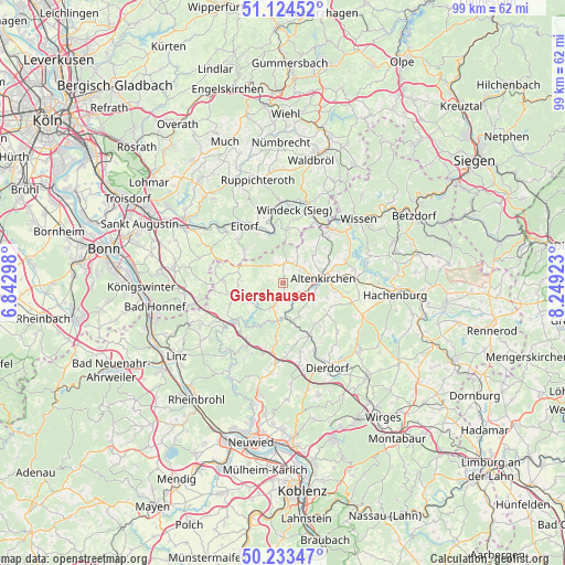 Giershausen on map