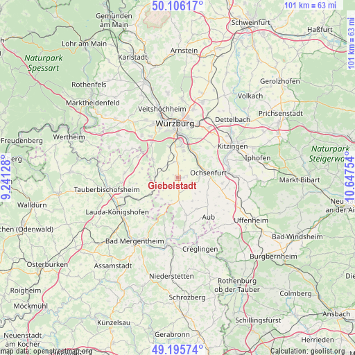 Giebelstadt on map