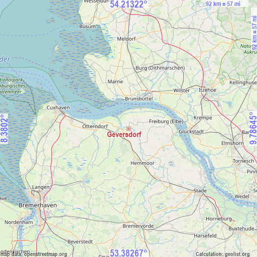 Geversdorf on map