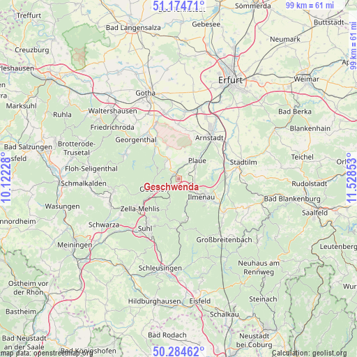 Geschwenda on map