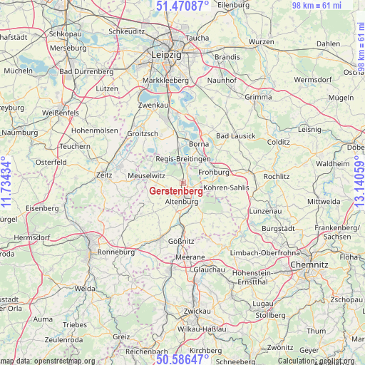 Gerstenberg on map