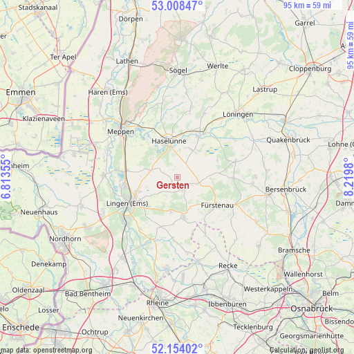 Gersten on map