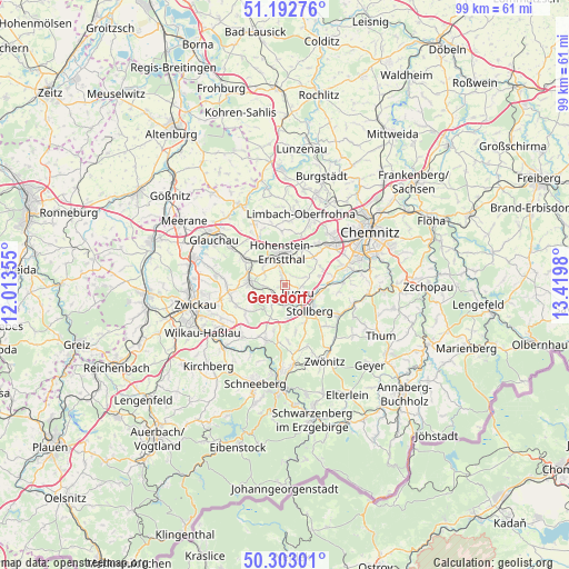 Gersdorf on map
