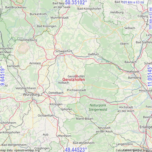 Gerolzhofen on map