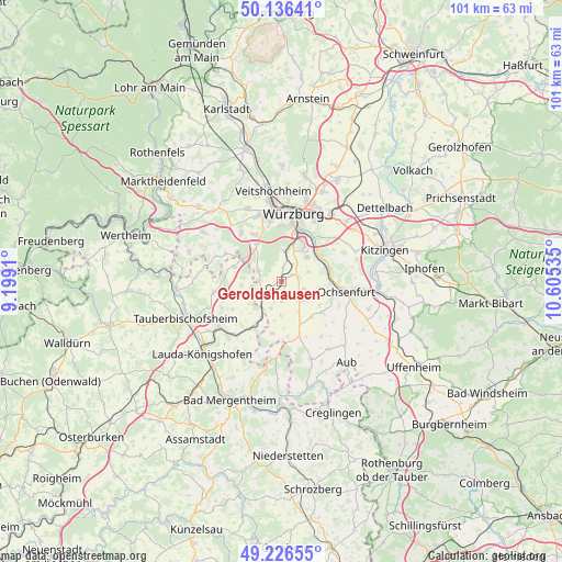 Geroldshausen on map