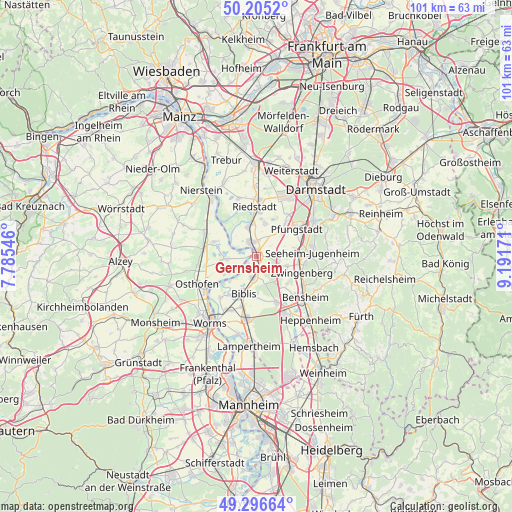 Gernsheim on map