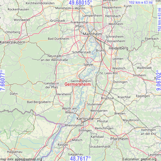 Germersheim on map