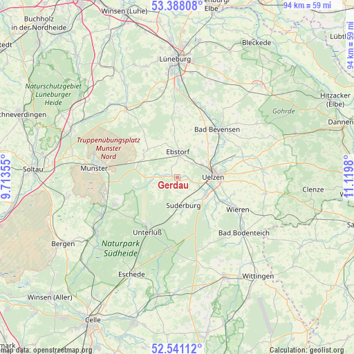 Gerdau on map