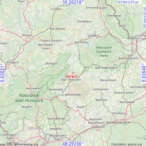 Gerach on map