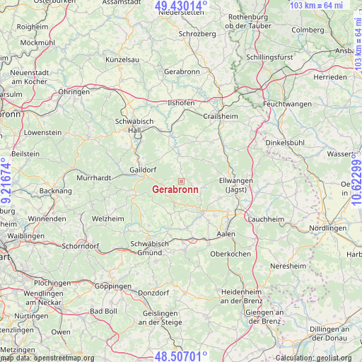 Gerabronn on map