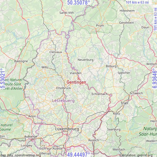 Gentingen on map