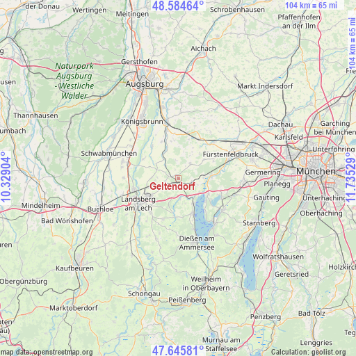 Geltendorf on map