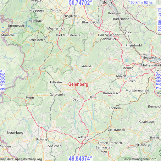 Gelenberg on map