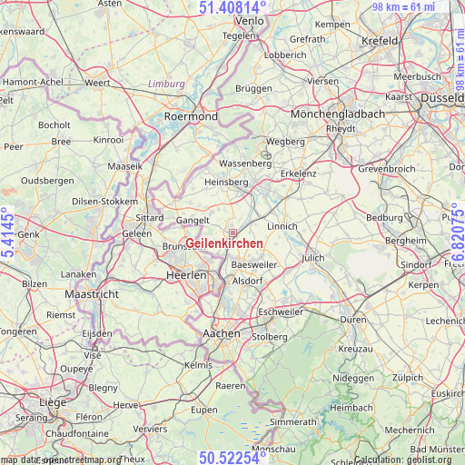 Geilenkirchen on map