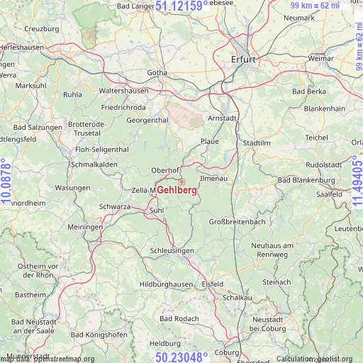 Gehlberg on map