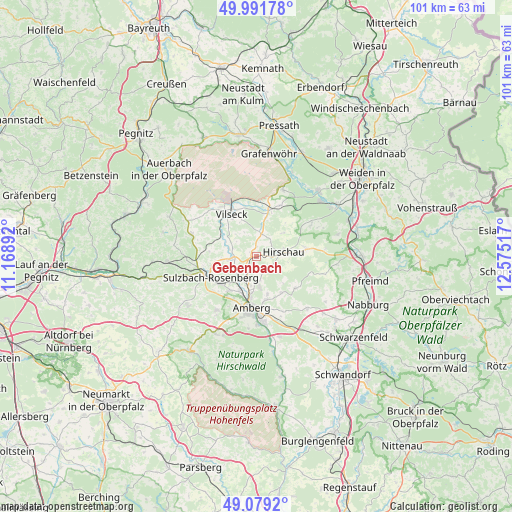 Gebenbach on map