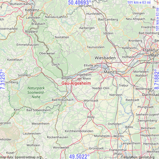 Gau-Algesheim on map