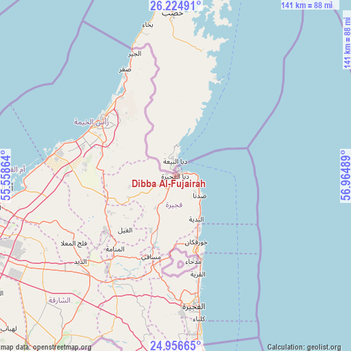 Dibba Al-Fujairah on map