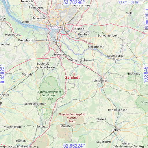 Garstedt on map