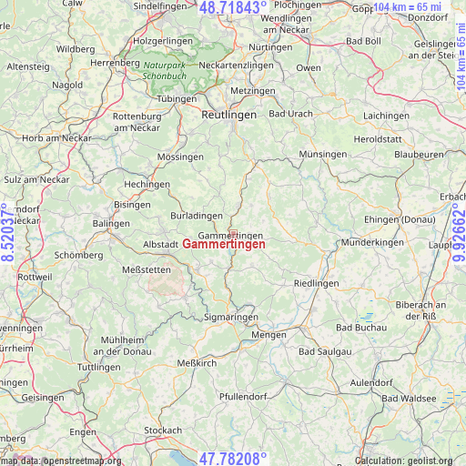 Gammertingen on map
