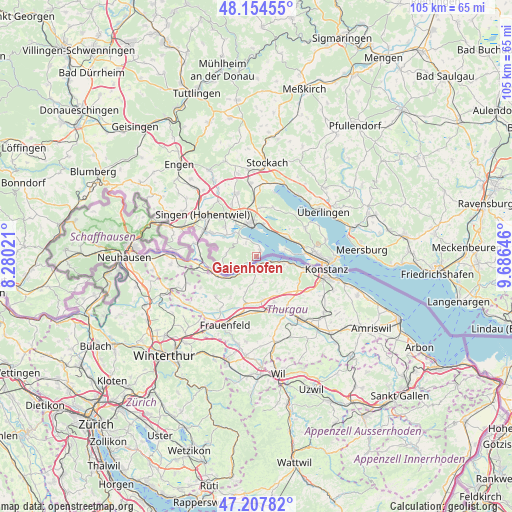 Gaienhofen on map