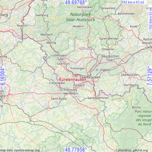Fürstenhausen on map