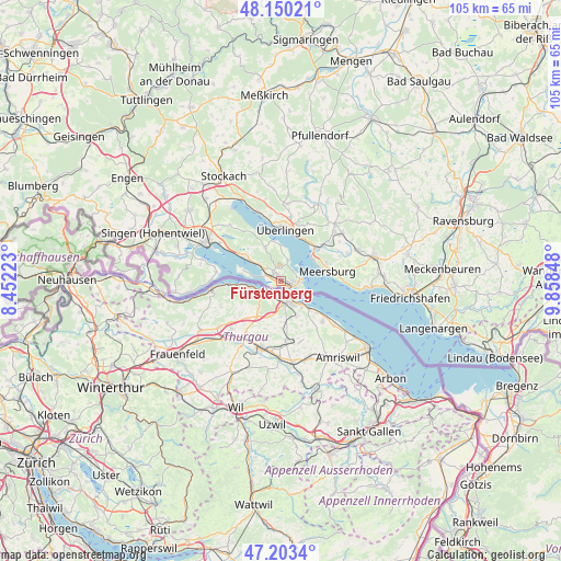Fürstenberg on map