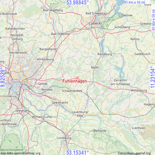 Fuhlenhagen on map