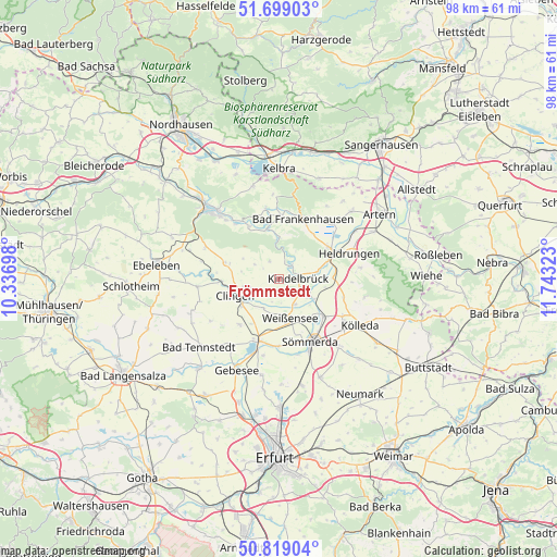 Frömmstedt on map