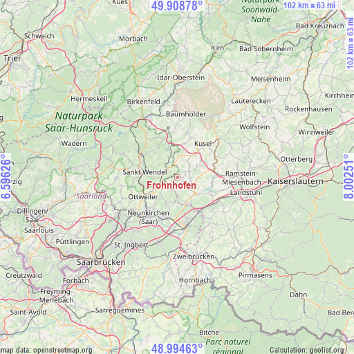 Frohnhofen on map