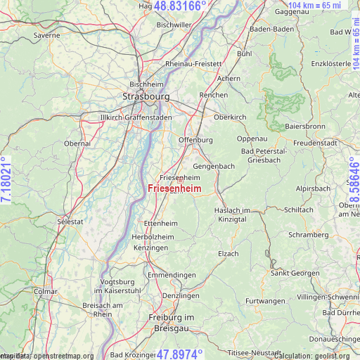 Friesenheim on map