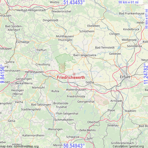 Friedrichswerth on map