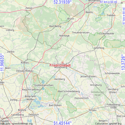 Friedrichstadt on map