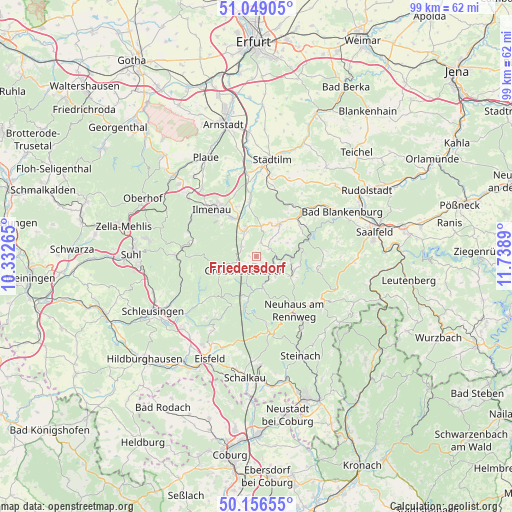 Friedersdorf on map