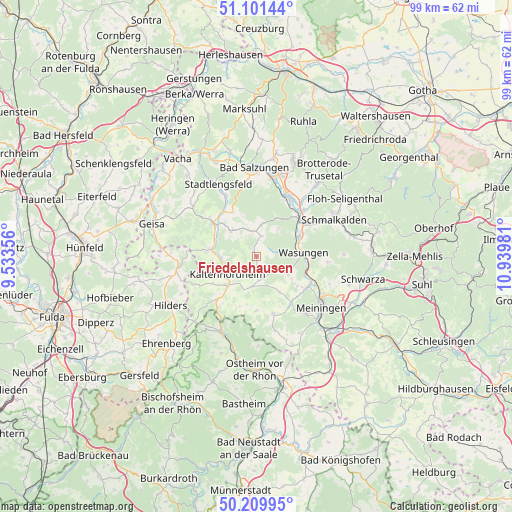 Friedelshausen on map