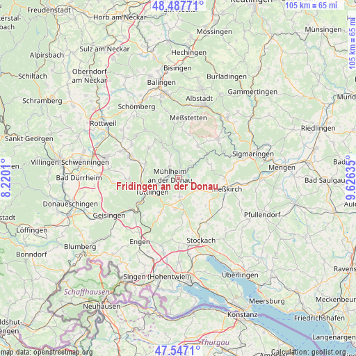 Fridingen an der Donau on map