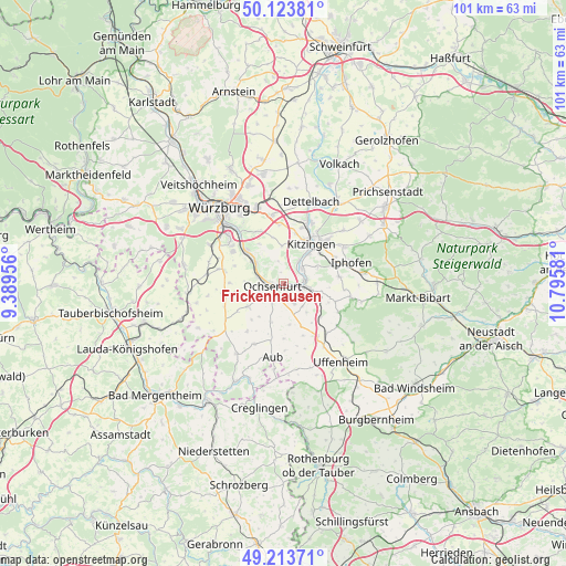 Frickenhausen on map