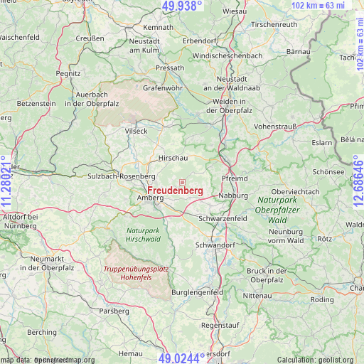 Freudenberg on map