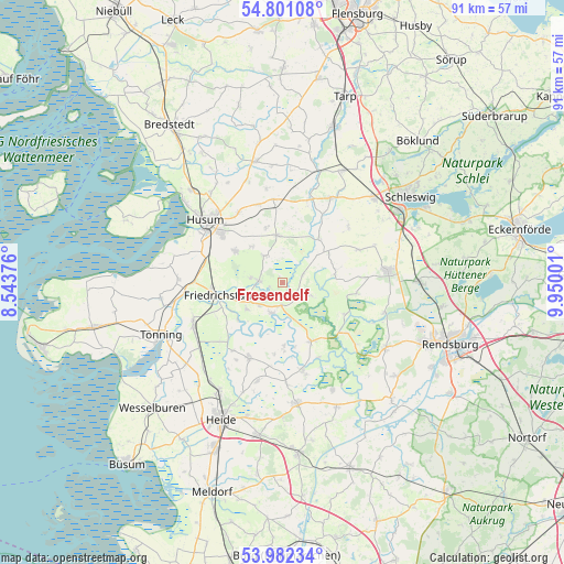 Fresendelf on map