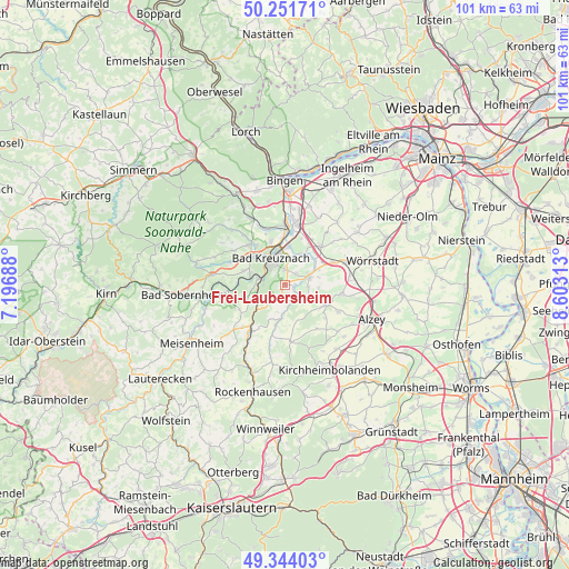 Frei-Laubersheim on map