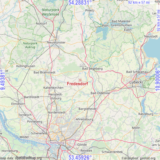 Fredesdorf on map