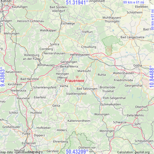Frauensee on map