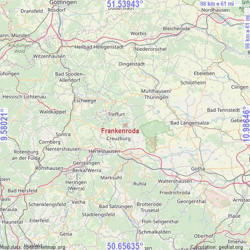 Frankenroda on map