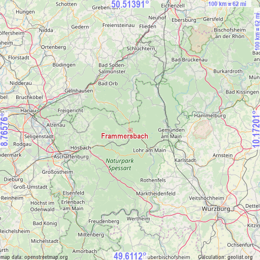 Frammersbach on map