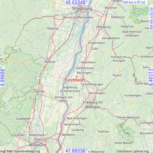 Forchheim on map
