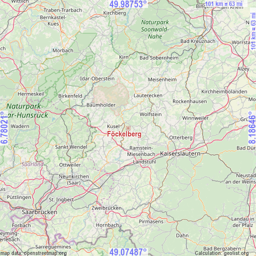 Föckelberg on map