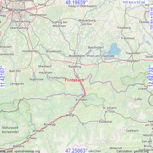 Flintsbach on map