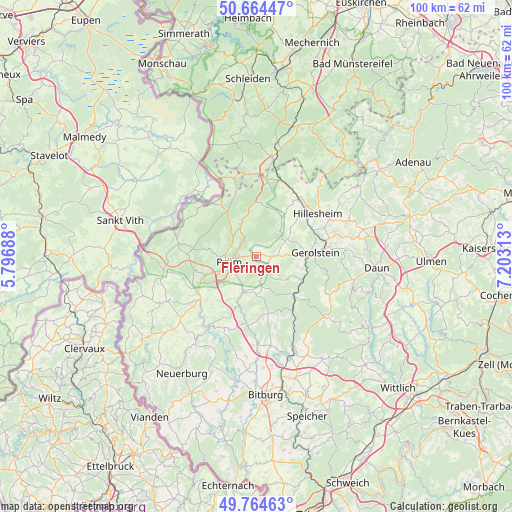 Fleringen on map