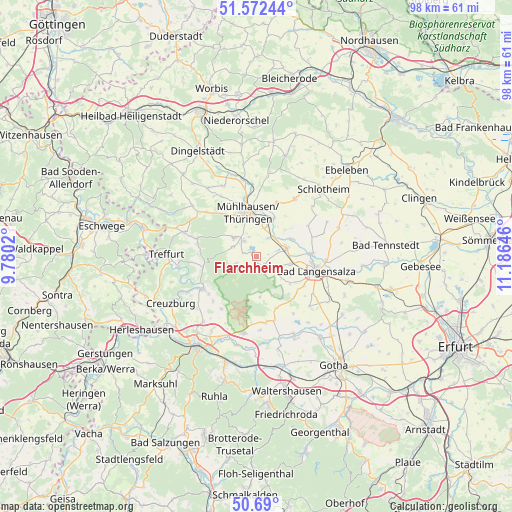 Flarchheim on map
