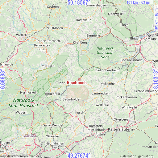 Fischbach on map